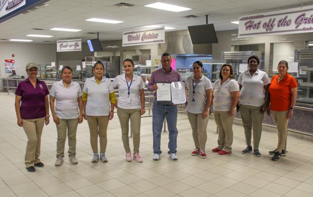Nutrition department recognized by USDA