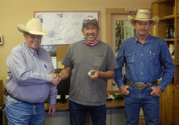Diaz receives service award