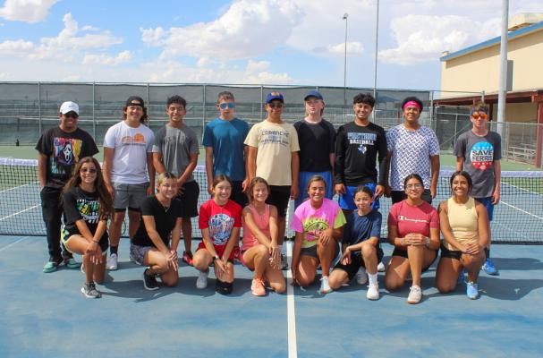 Athena Gomez, Valleria Hernandez, Ellina Rivera, Payton Lopez, Adison Fowler, Jaslene Tijerina, Jaslyn Pacheco, and Daeja Dominguez. Back row: Jose Fierro, Cruz Rocha, Christian Dominguez, Jayden Jarboe, Alexander Gomez, Jeremiah Shuttleworth, Jacob Pacheco, Jeremiah Ramirez, and Dylan Jones. Photo by Nathan Heuer