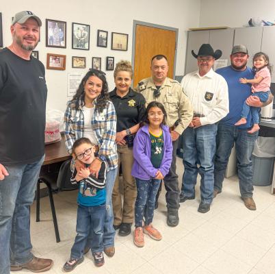 The Pecos County Sheriff’s Office was one of four law enforcement entities that were given meals by Marshall and Paloma King on Jan. 9. Courtesy Photos