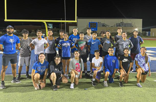 The Fort Stockton cross country team are known as early risers, practicing before the sun comes up every morning (5:15-6 a.m.). This year’s teams are as follows, varsity boys: Fabian Perez, Juan Vela, Jesus Hernandez, Diego Ronquillo, Ezekiel Soto. Varsity girls: Ali Jackson, Summer Hinojos, Natalie Molinar, Paulina Hernandez, Arissa Jimenez. Junior varsity boys: Khalil Jackson, Rylan Jimenez, Jose Sarabia, Angel Mendoza, Fabian Ramirez, Bruno Arcides, Jose Aguilar. Junior varsity girls: Ella Otierney, Marl