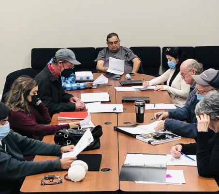 The Keep Historic Fort Stockton Beautiful Board and Historical Landmark Commission shared a table in the City Hall Council Chambers last week. The two meetings will continue to be paired in succession for the first Wednesday of each month. Photo by Jeremy Gonzalez