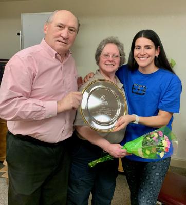 The Pecos County Dinner Tonight cooking club honored two members with yearly awards at their last meeting earlier this month. Alexis Ramirez, right, won the Cook of the Year. She is pictured with Karan Heffelfinger, Texas A&M AgriLife Extension Service, and Kirby Warnock, Chairman of Pecos County Dinner Tonight. Anyone wishing to join the cooking club should call 432-336-2541. Courtesy Photo