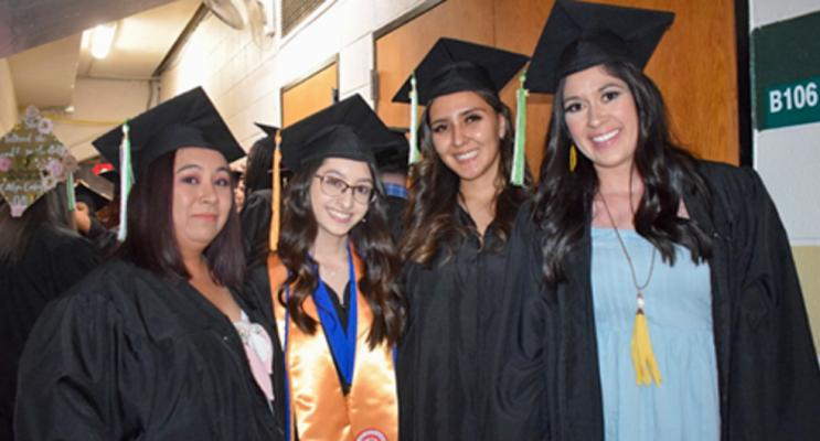 Licensed vocational nurse graduates, left to right: Crystal Daugherty, Sabina Galindo, Amber Navarro, Leslea Fierro.