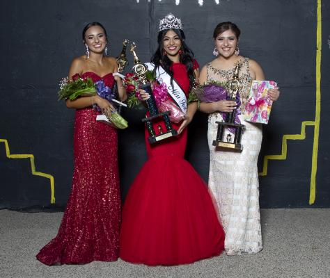 From left to right: Runner-up Ysabella Sanchez, Miss Fort Stockton Gabriella Renteria, second runner-up Izabella Diaz. 