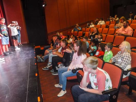 An appreciative crowd was on hand to watch the storytelling.
