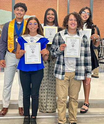 Back row, left to right: Jacob Pacheco, Daeja Dominguez, Jaslyn Pacheco. Front row: Athena Gomez, Cruz Rocha. Courtesy Photo