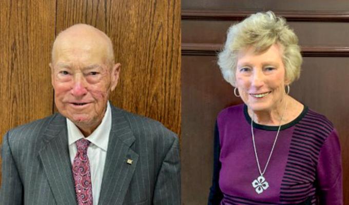 Harlan Lambert, left, Jan Harbour, right.
