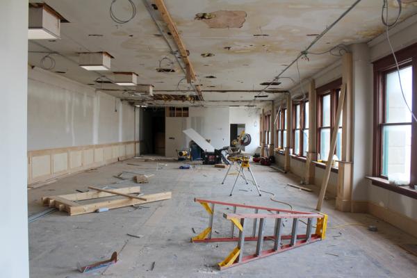 Valadez originally considered transforming the area into an Airbnb for rent but with nearby competition, he went back to the drawing board. After walking upstairs, visitors will find that all of the old office cubicles are gone and the space is now designed for a dance floor. 