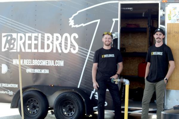 John and Alex of ReelBros, a broadcasting and media production company, stopped to fuel up at the Loves Travel Stop on Monday. Standing on the opposite side of the lens for a change, the two colleagues were excited about the new piece of equipment they had picked up in Austin. Photo by Jeremy Gonzalez