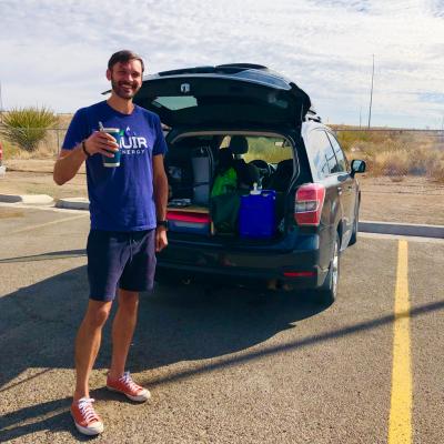 With a hot drink in hand, a kind traveler named Aaron took a reflective moment to view and enjoy the vast West Texas sky. Photo by Jeremy Gonzalez