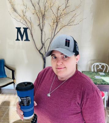 Veteran and Fort Stockton native Rebbeca Smalley was in town visiting after the passing of her mother Hollyce D’Layne (Ward) Johnson. Returning home, she was surprised to find a much larger Walmart and that her favorite gift shop now serves coffee. Photo by Jeremy Gonzalez