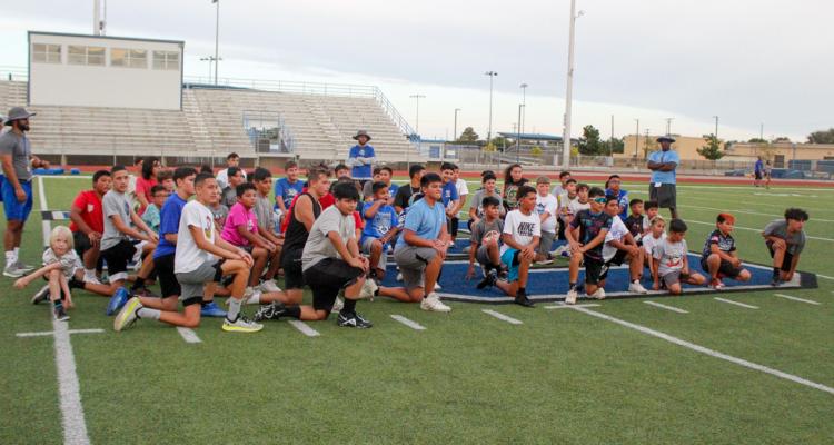 Panthers at football camp on July 26.