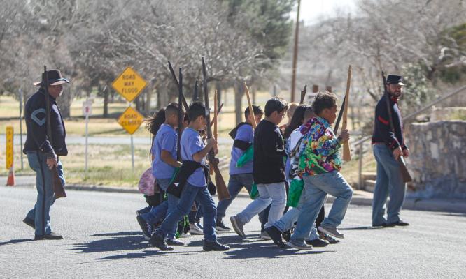 Second graders take part in Texas Independence Day festivities
