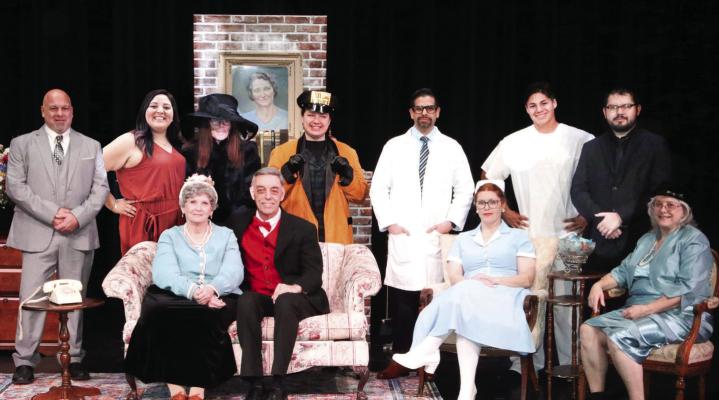 February 6, 2025 — “Movies will make you famous; Television will make you rich; But theatre will make you good.” Terrence Mann. The cast of Fort Stockton Community Theatre’s production of “Harvey” is showing this week. Pictured left to right, (standing) Robert Pfeiffer, Reba Subia, Michele Huckaby, Elijah Nix, Ricky Gonzales, Zach Gray, Marcos Mendoza and (seated) Jody and Randy Day, Kendra Gray-Reed, and Penny Smith. Photo by Photo courtesy of Vicki Mitchell