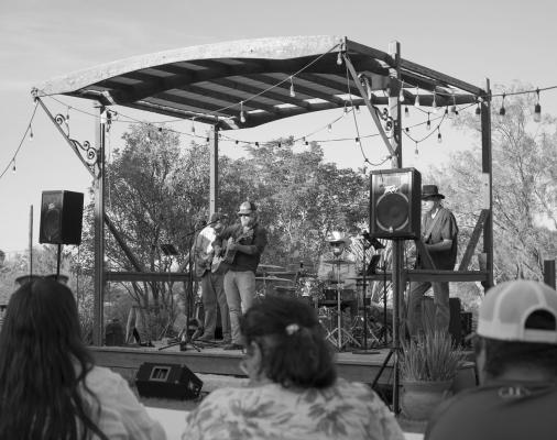 Pictured here is Keegan McInroe, at the Fort Stockton Historical Society’s “Summer Off the Patio” event last week. Every other Thursday during the Summer at the Annie Riggs Memorial Museum! A Free event made possible by the generosity of members of the community. Photo by Tristian Barragan