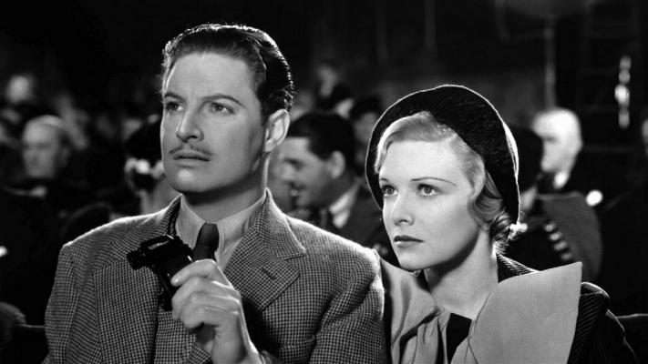 Madeleine Carroll and Robert Donat star in Hitchcock’s spy thriller, The 39 Steps. 1935