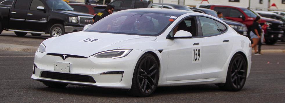 The Big Bend Open Road Race 2.0 parade took place on Main Street and Dickinson Boulevard on Friday, Oct. 14 in Fort Stockton. Winning the Most Unique Award for the parade was the 2021 Tesla. The vehicle competed in the 110-miles per hour division and was driven by Lirel Holt, of Olathe, Kansas. Photos by Nathan Heuer
