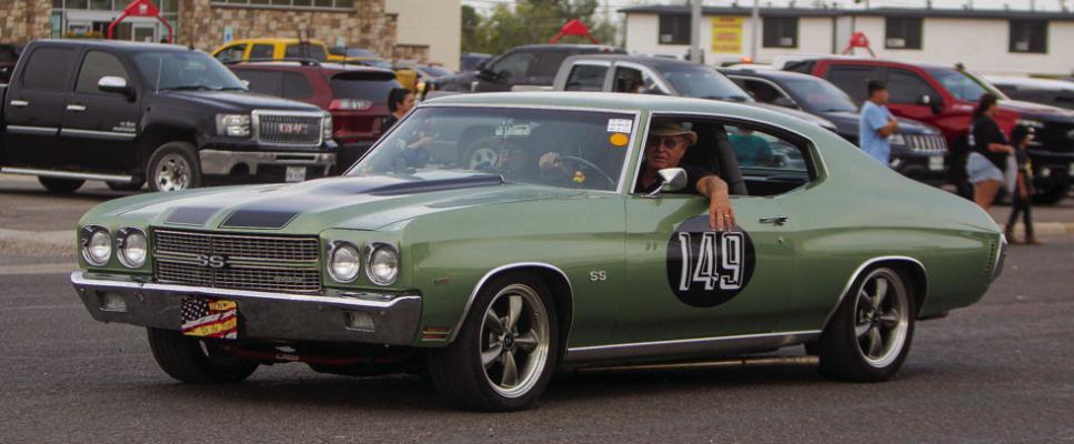 The 1970 Chevelle was the Fort Stockton Convention &amp; Visitors Bureau pick for the BBORR 2.0 Parade. The vehicle competed in the 110-miles per hour division and was driven by Kathy Wilson, of Snyder, Texas, and navigated by Charlie Wilson.