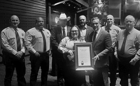 Deputy Chelsea Rose of the Pecos County Sheriff’s Office was awarded a framed Resolution in recognition of her bravery and sacrifice. Courtesy Photo