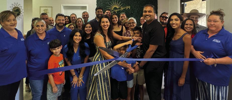 Representatives of the Fort Stockton Chamber of Commerce, Chamber Ambassadors, and Chamber Board of Directors attended to celebrate the grand opening and present the official membership plaque to RA Radiance Med Spa. Courtesy Photo
