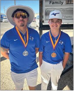 The Fort Stockton High School Golf Teams made a significant statement this past weekend at the Pecos Invitational, held Friday and Saturday. Pictured here, Ejay Ortiz and Bradye Barragan.