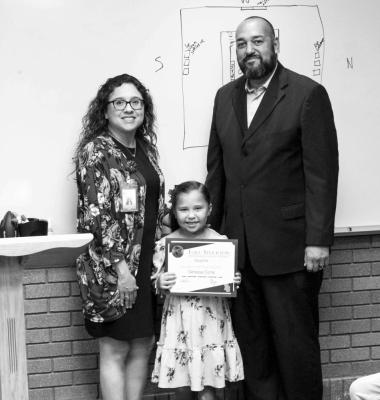 Genessa Corral is Apache Elementary’s Student of the Month for April.