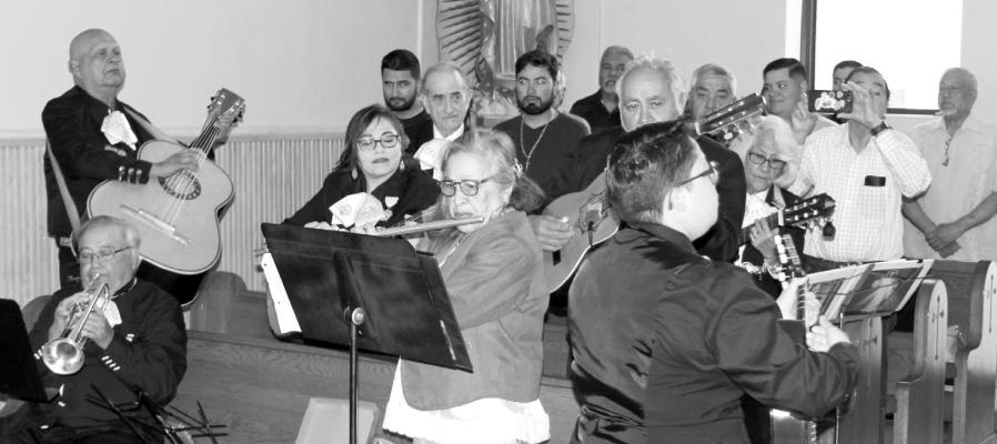 The Choir of Colors performs in front of a standing-room only service. Photo by Kerry Waldrip