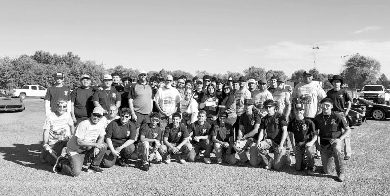 The Big Bend Open Road Race made several generous donations this fall. Pictured here is a Midland College Williams Regional Technical Training Center (WRTTC) class receiving a check from the organization on Friday morning. Photo by Joh Covington