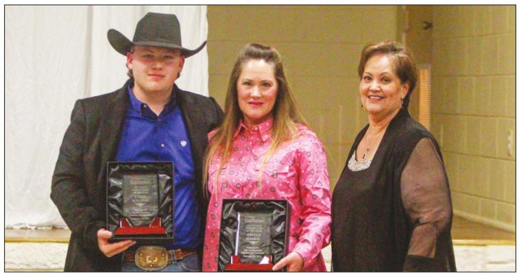 Pictured is Male Ambassador of the Year Ethan Sullivan, left, and Female Ambassador of the Year Angela Harral, middle, with Letricia Slater.