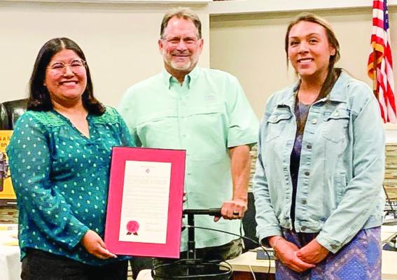 Fort Stockton Mayor Chris Alexander read a proclamation recognizing May as Community Action Month. Staff photo