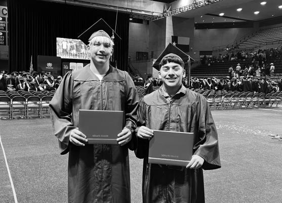 Dual Credit students from the region participated in the graduation ceremony on December 12, after earning their Administrative Clerk Certificates, including Cy Rojas and Adrian Ramirez (pictured). Photo courtesy of Midland College