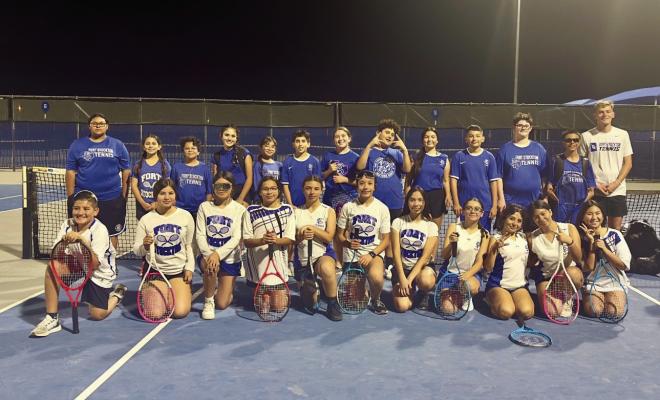 The Fort Stockton Middle School Tennis Team traveled to Midland on November 2 to compete in the Midland Christian Fall Tournament. Courtesy Photo.