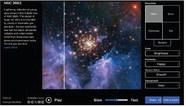 Screenshot representation of hearing Hubble Courtesy of NASA