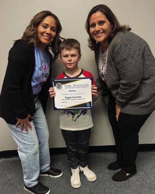 Sagen Pummill was named Alamo Elementary’s Student of the Month for November. Photo by Kerry Waldrip