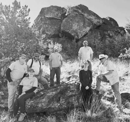 Members and volunteers pause for a photo during last week’s cleanup week. Residents from far and wide gather soon for fellowship in the Davis Mountains . Courtesy Photo