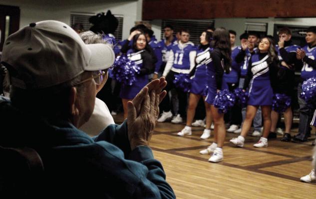 The Panthers took a pause from their usual routine to hold a heartwarming pep rally at Focused Care at Fort Stockton Nursing Home. The rally, which featured the Fort Stockton High School Cheerleaders and the Pride of Pantherland Band’s drumline, brought excitement and pride to the nursing home residents. Photo by Tristian Barragan
