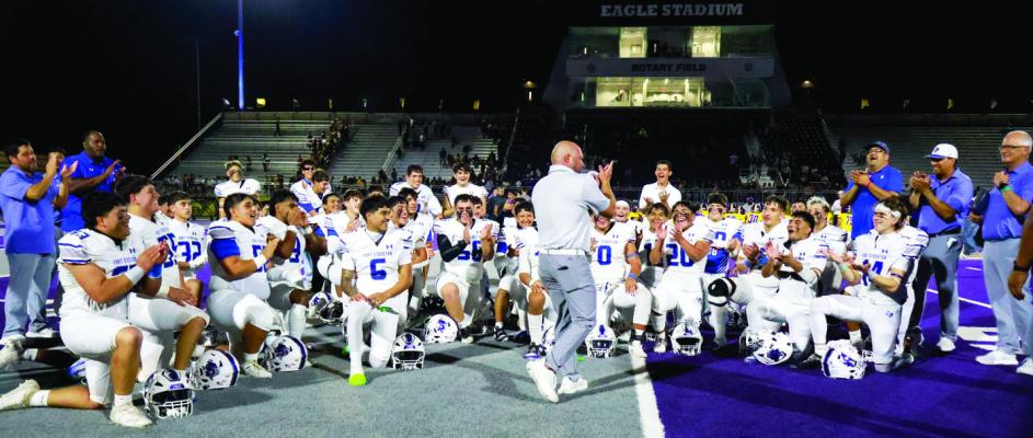 The Fort Stockton Panthers made it two wins in a row on Friday night, pulling out a nail-biting 16-- 14 victory over the Pecos Eagles. Fort Stockton’s offense finished with 168 total yards, enough to complement the strong defense and special teams’ effort. The Panthers now sit at 2-1 overall and will return home to Panther Stadium for Homecoming this Friday against Crane. Photo by Carla Vazquez