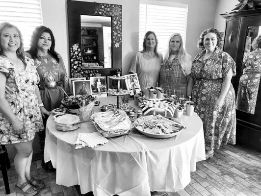 Hostesses Selina Chavez, Mary Lujan, Vivian Hickman, Darla Pules and Mellessa Brennam at the Luncheon prepared for the Miss Fort Stockton contestants. Photo courtesy of Angela Harral