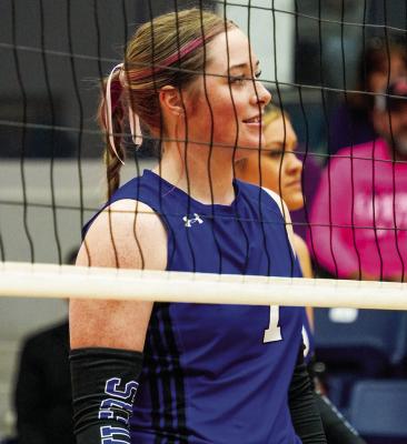 Pictured here, Prowler Brenna Downing during Senior Night on October 21, where they honored their upperclassmen before facing district opponent Andrews. Photo by Carlos Leyva via Tumbleweed+