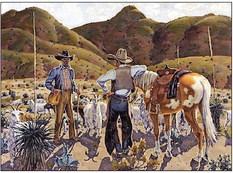 A Friendly Encounter, c.1940s, oil on canvas, 20 x 24 inches, gifted by Mr. and Mrs. Robert E. McKee III