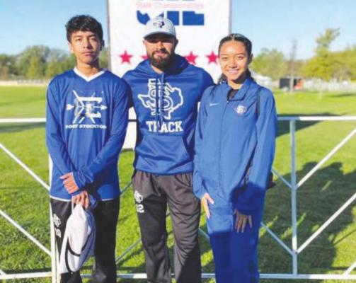 Pictured from left to right: Fabian Perez, Sergio Guardiola, Ali Jackson at the state cross country meet at Old Settler’s Park in Round Rock. Courtesy Photo