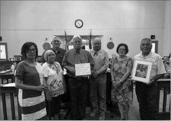 The Texas Historical Commission awarded a 2023 Distinguished Service Award to Pecos County Historical Commission (PCHC) on Tuesday, May 28. The award was presented by the Honorable Judge Shuster during County Commissioners’ court.