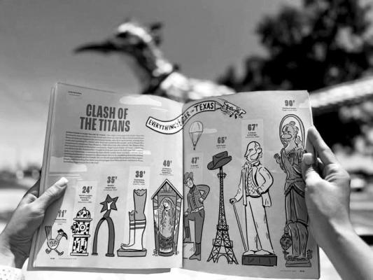 Paisano Pete put Fort Stockon in the spotlight for Texas Highways Magazine “Clash of the Titans” feature, celebrating the biggest and boldest landmarks in the state. “From towering cowboys to sky-high socks, Pete holds his ground (and his tail) as one of Texas’ most legendary roadside icons,” shared Visit Fort Stockton in a recent post. “Everything’s taller in Texas… and yes, that includes our birds.” Courtesy Photo