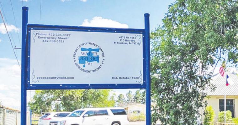 The PCWID No. 1 new sign was installed last week at their office in Fort Stockton located at 4375 N FM 1053. Courtesy Photo