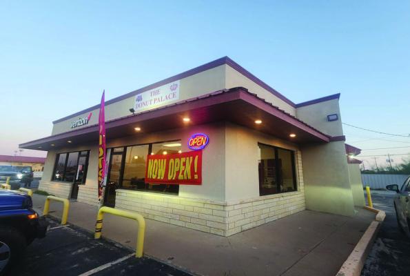 The Donut Palace, a beloved local favorite, has officially reopened at a new address. Story on page 2. Photo by Tristian Barragan
