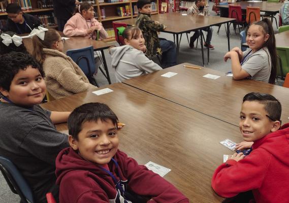 Fort Stockton Intermediate School students practice their right to vote this past Election Day.