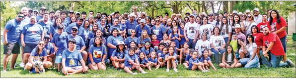 At least four generations – more than 120 members of the Ortega family of Fort Stockton held a family reunion Saturday at Manuel R. Nunez Park on South Main Street. Food, live music, and games as well as bounce houses for the kids were part of the festivities. Photo by Shawn Yorks