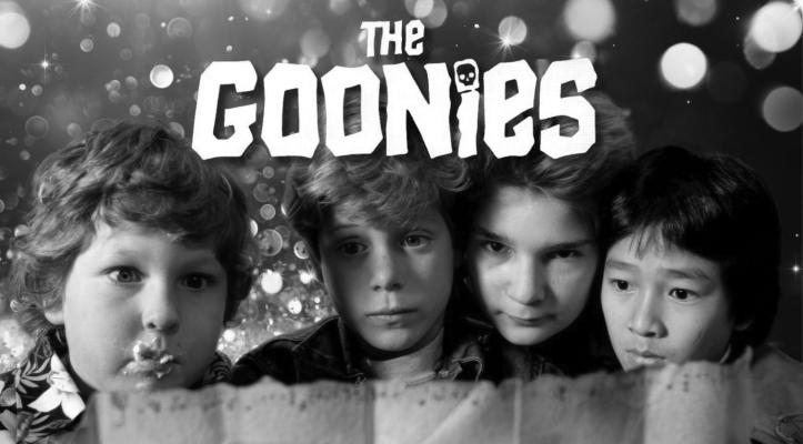 The cast of the Goonies, left to right, Jeff Cohen, Sean Astin, Corey Feldman, and Ke Huy Quan. Courtesy Photo