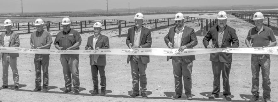 Pictured from left to right is: Spivey Paup (Managing Director, Development, Recurrent Energy) Pecos Count Judge Joe Shuster, Remie Ramos (Executive Director, Fort Stockton Economic Development Corporation), David Perez (Sr. Director, Power Origination, Energy Transfer), Matt Ramsey (COO, Energy Transfer), Michael Arndt (General Manager and President, Recurrent Energy), Mario Rivera (SVP, Marketing &amp; Optimization, Energy Transfer), Eric Amundsen (SVP, Operations, Energy Transfer). Contributed Photo
